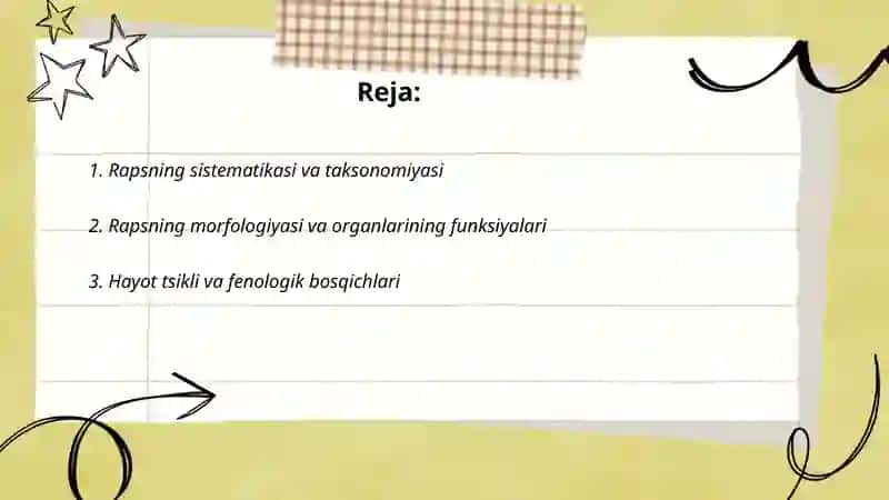 Raps biologiyasi va yetishtirish texnologiyasi 2