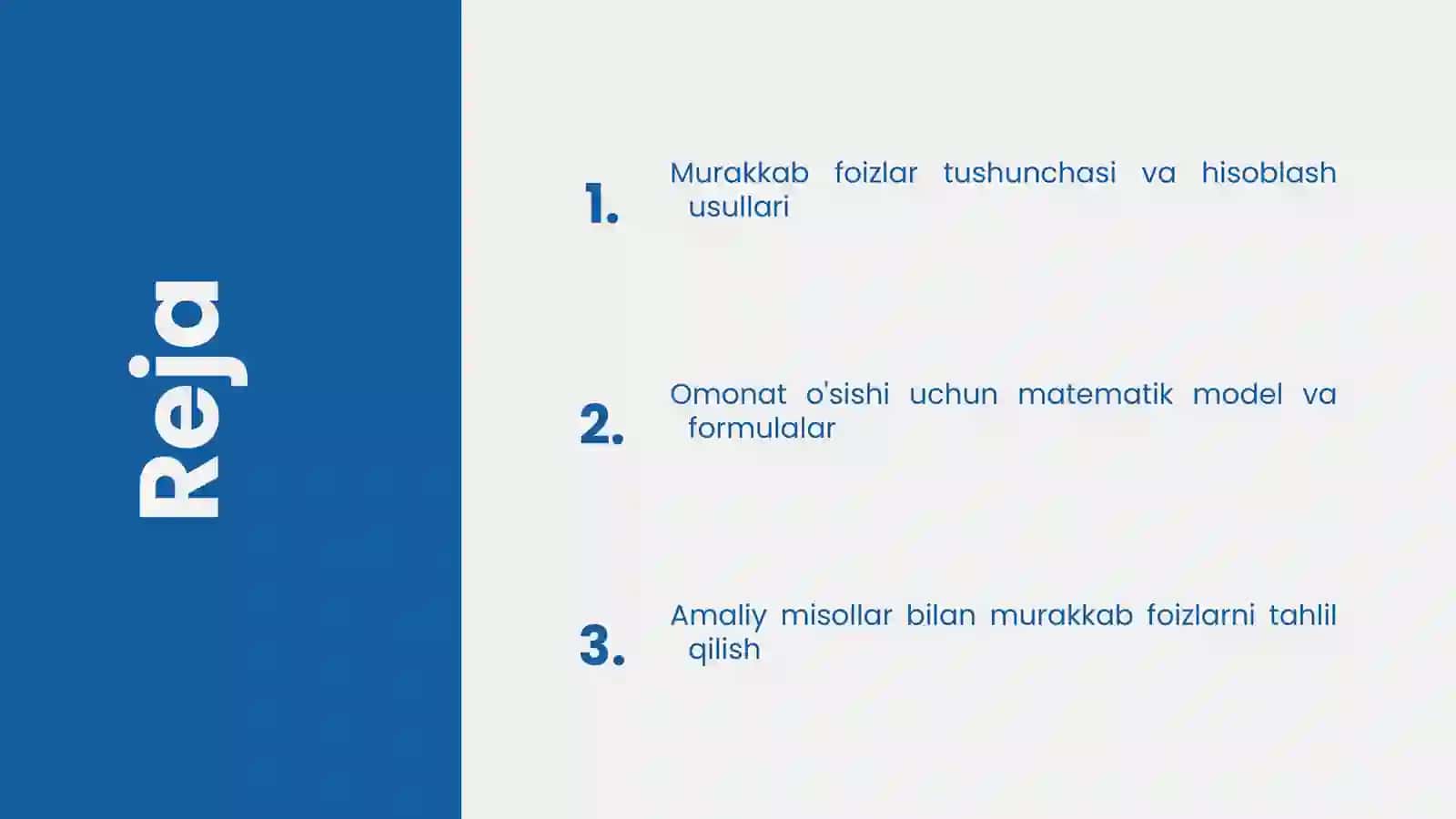 Murakkab Foizlar Tushunchasi 2