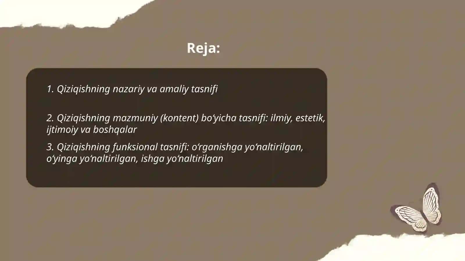 Qiziqishning psixologik tasnifi 2