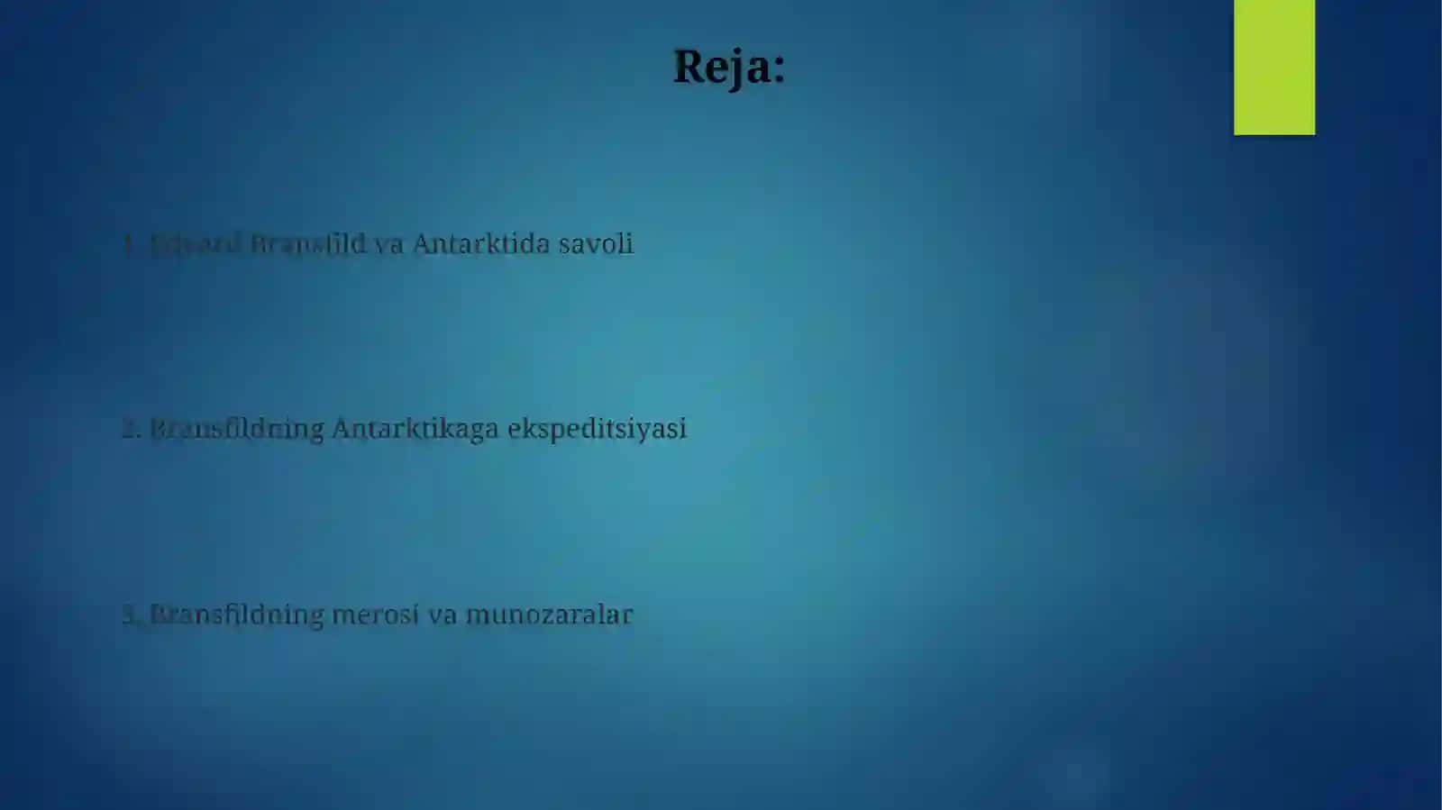 Edvard Bransfild Antarktida materigini kashf etgan shaxs 2