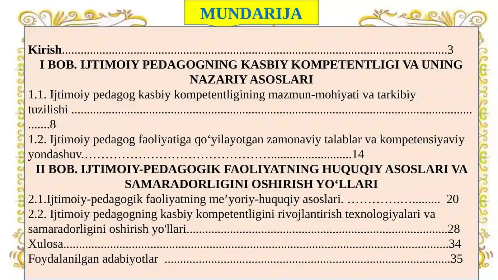 IJTIMOIY PEDAGOGNING KASBIY KOMPETENTLIGI 2