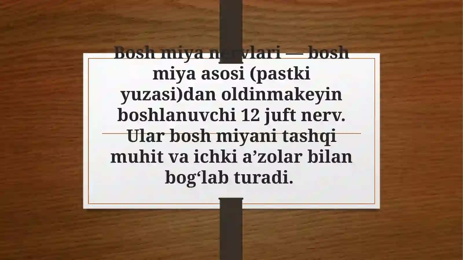 Boshmiyanig 12 juft nervlari vazifasi patologiyalari 2