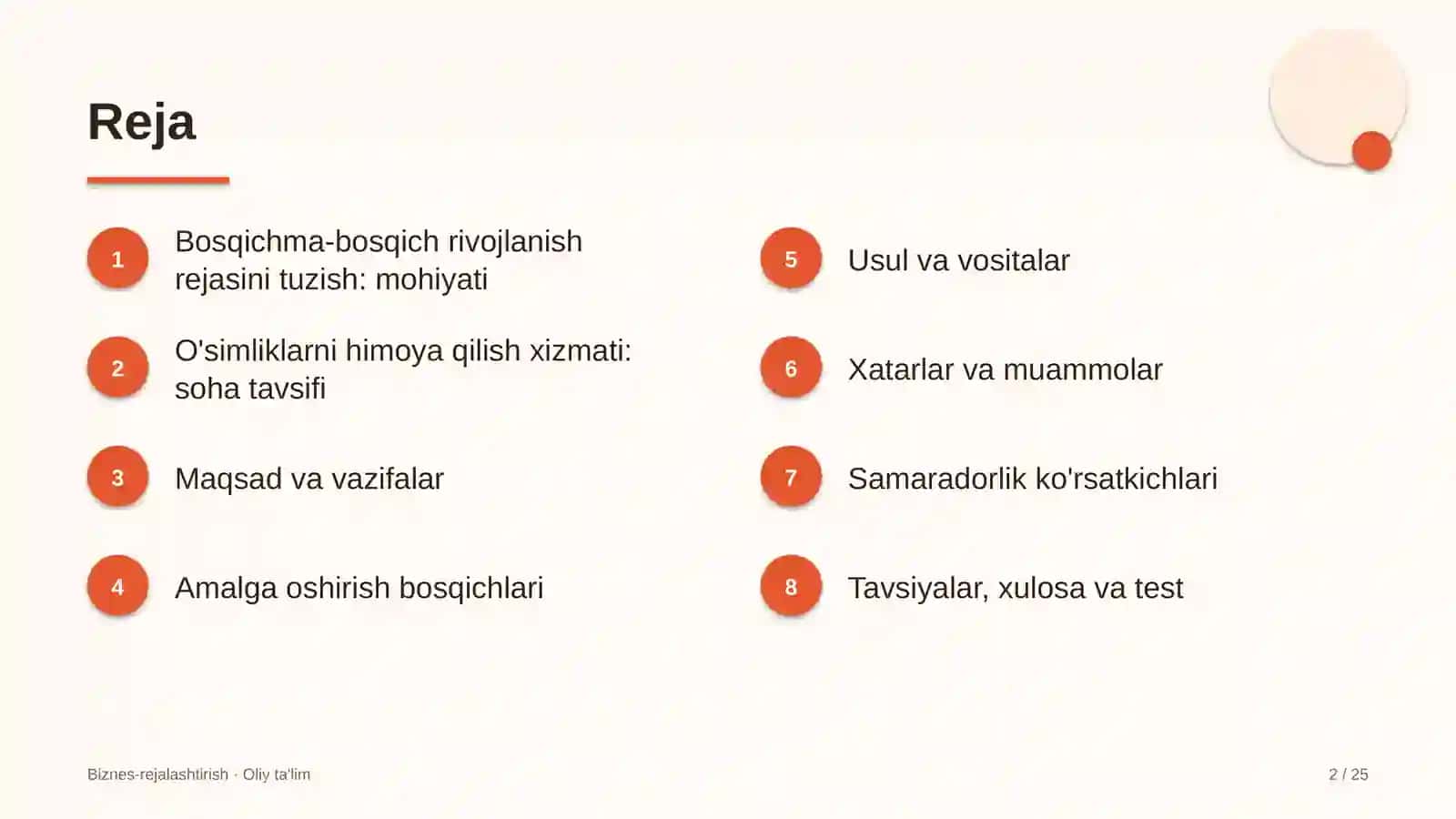 o'simliklarni himoya qilish xizmatida bosqichma bosqich rivojlanish rejasini tuzish 8480 2