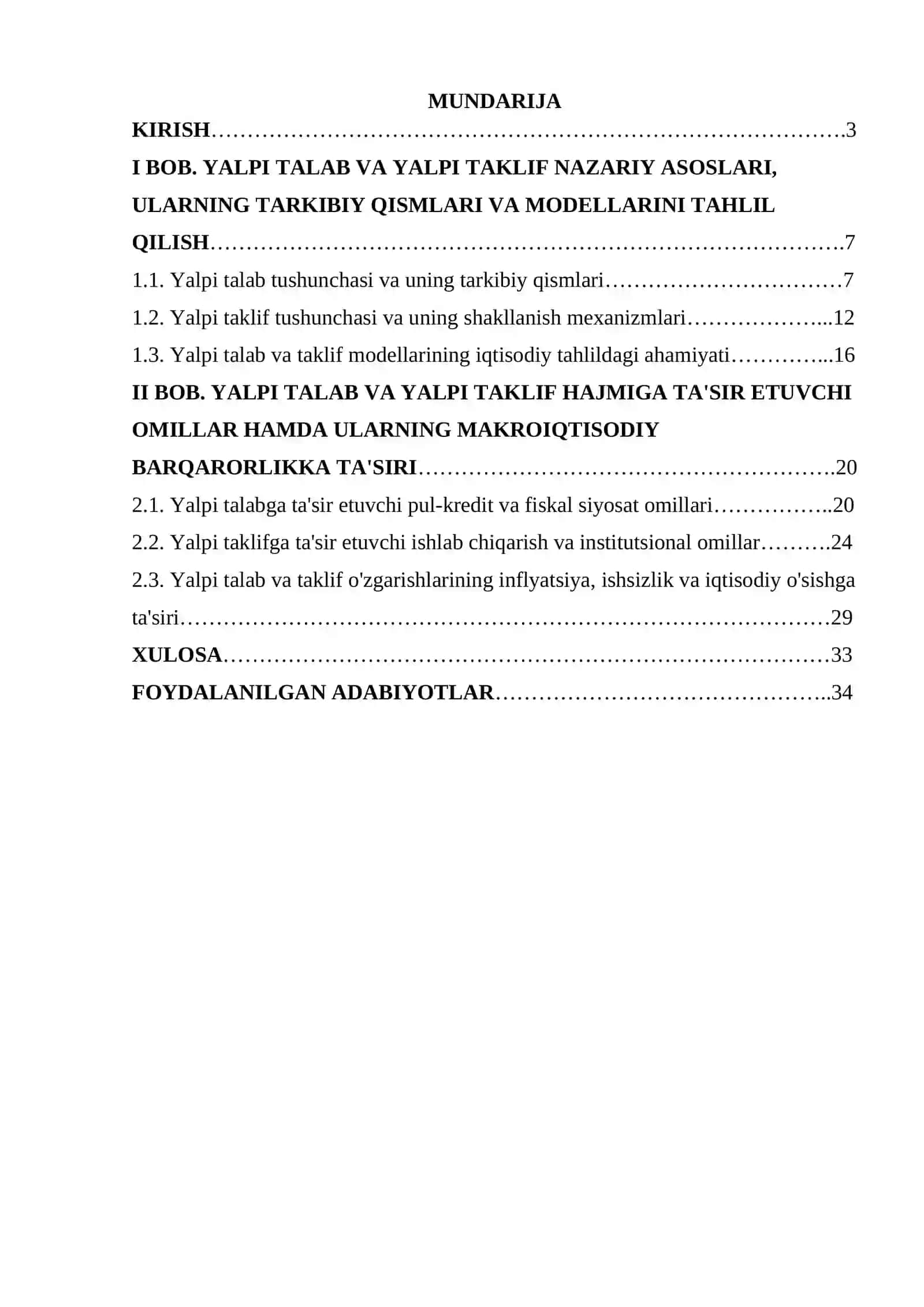 Yalpi talab va yalpi taklif 2
