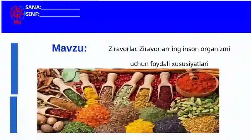 Ziravorlar. Ziravorlarning inson organizmi uchun foydali xususiyatlari 2