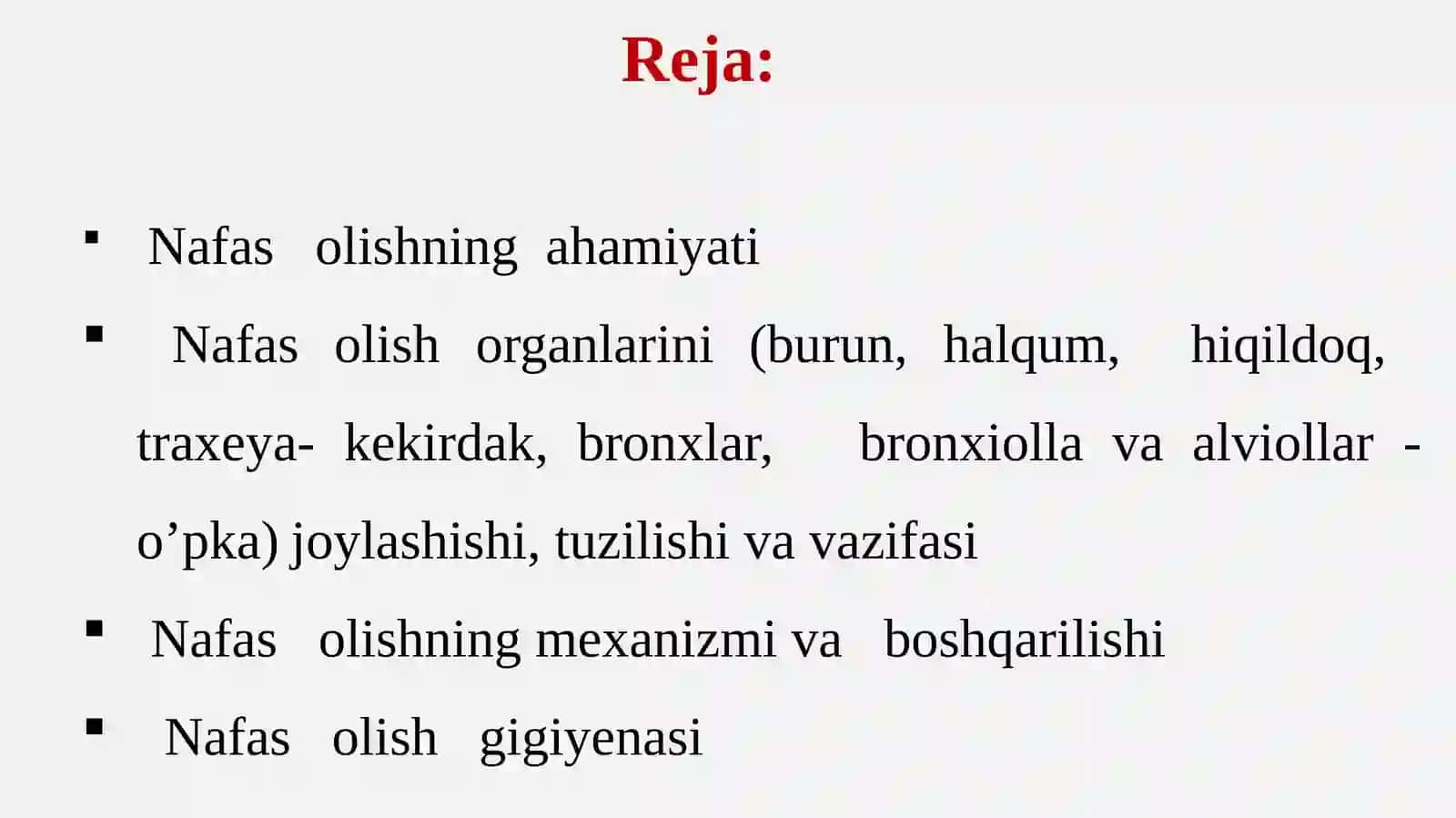 Nafas olish tizimi 2