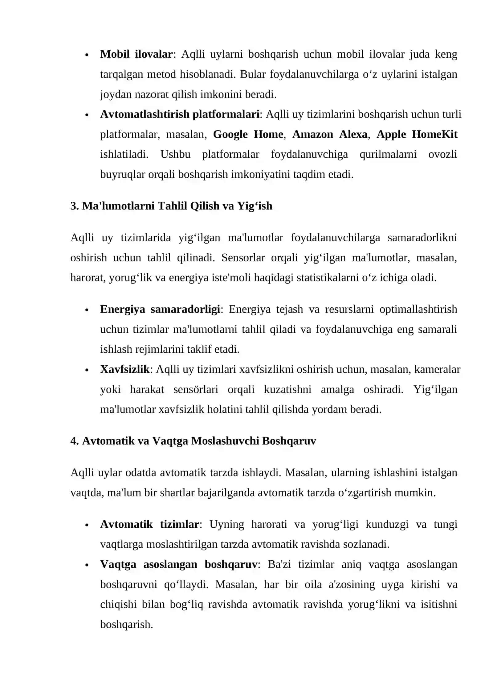Aqlli uy loyihasida qo‘llaniladigan metodlar 2
