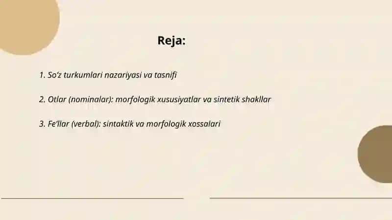 Tillarda so‘z turkumlari. Tillarning sintetik va analitik tuzilishi 2