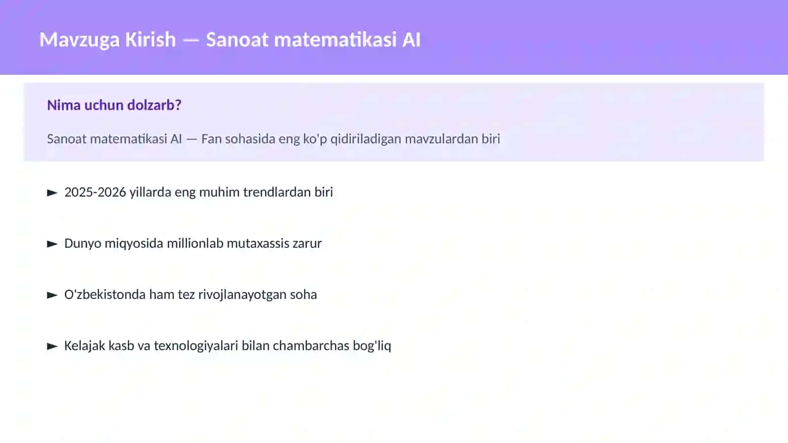 Sanoat matematikasi AI 2