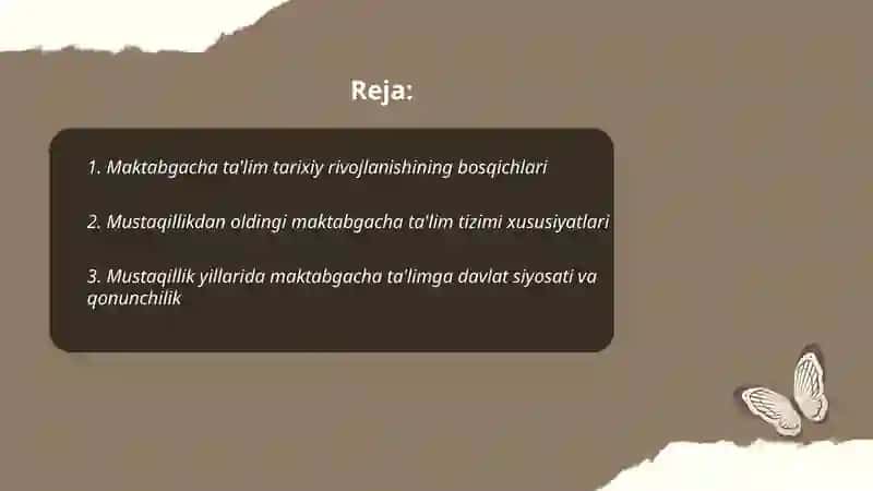 Maktabgacha ta'lim tarixi. Mustaqillik yillarida maktabgacha ta'lim tizimiga yangicha yondashuv 2