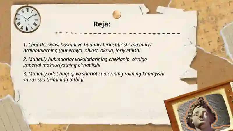 Chor Rossiyasi hukumronligi davrida davlat va huquqda yuz bergan ozgarishlar 2