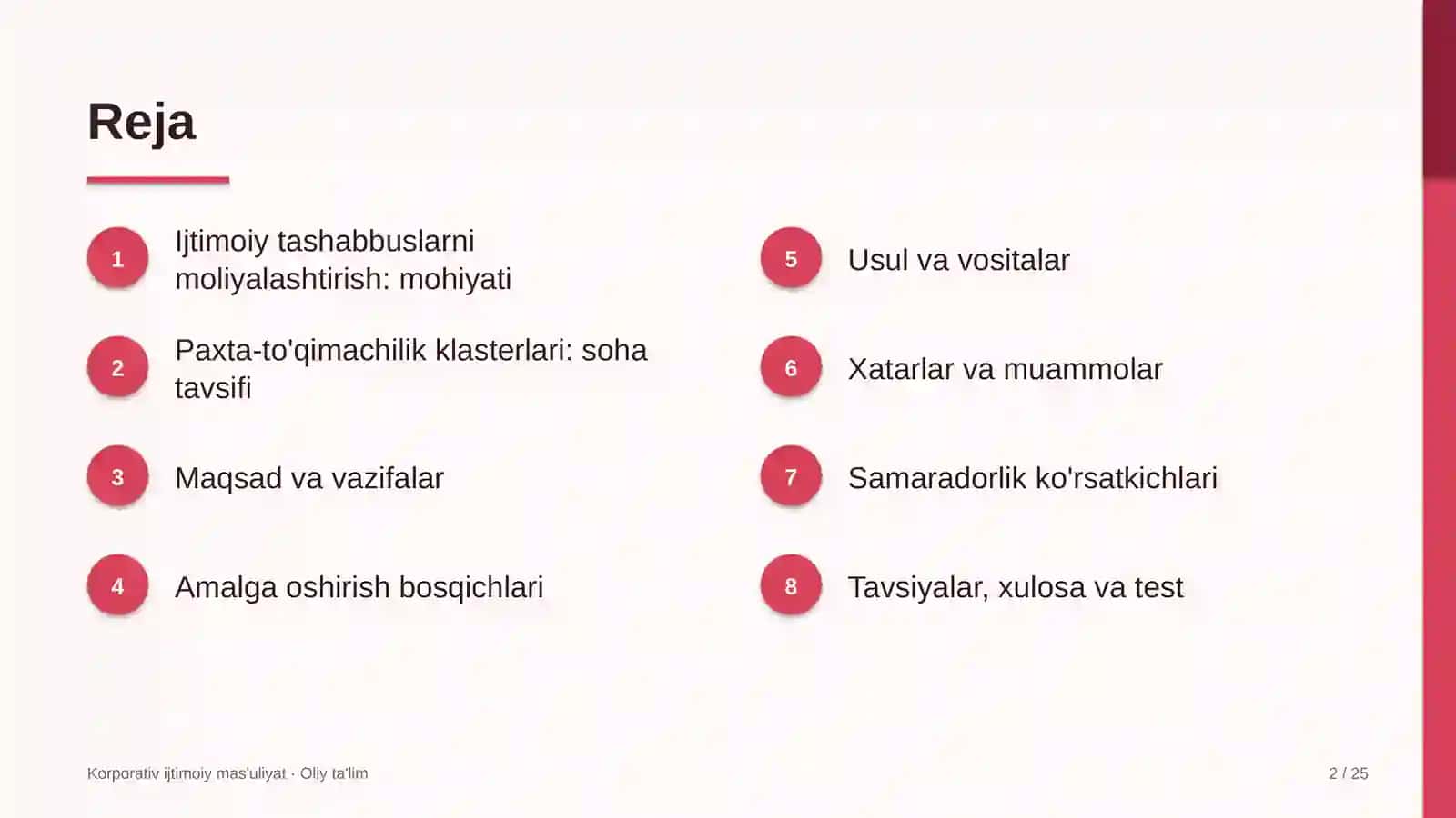 paxta to'qimachilik klasterlarida ijtimoiy ahamiyatga ega tashabbuslarni moliyalashtirish 9079 2
