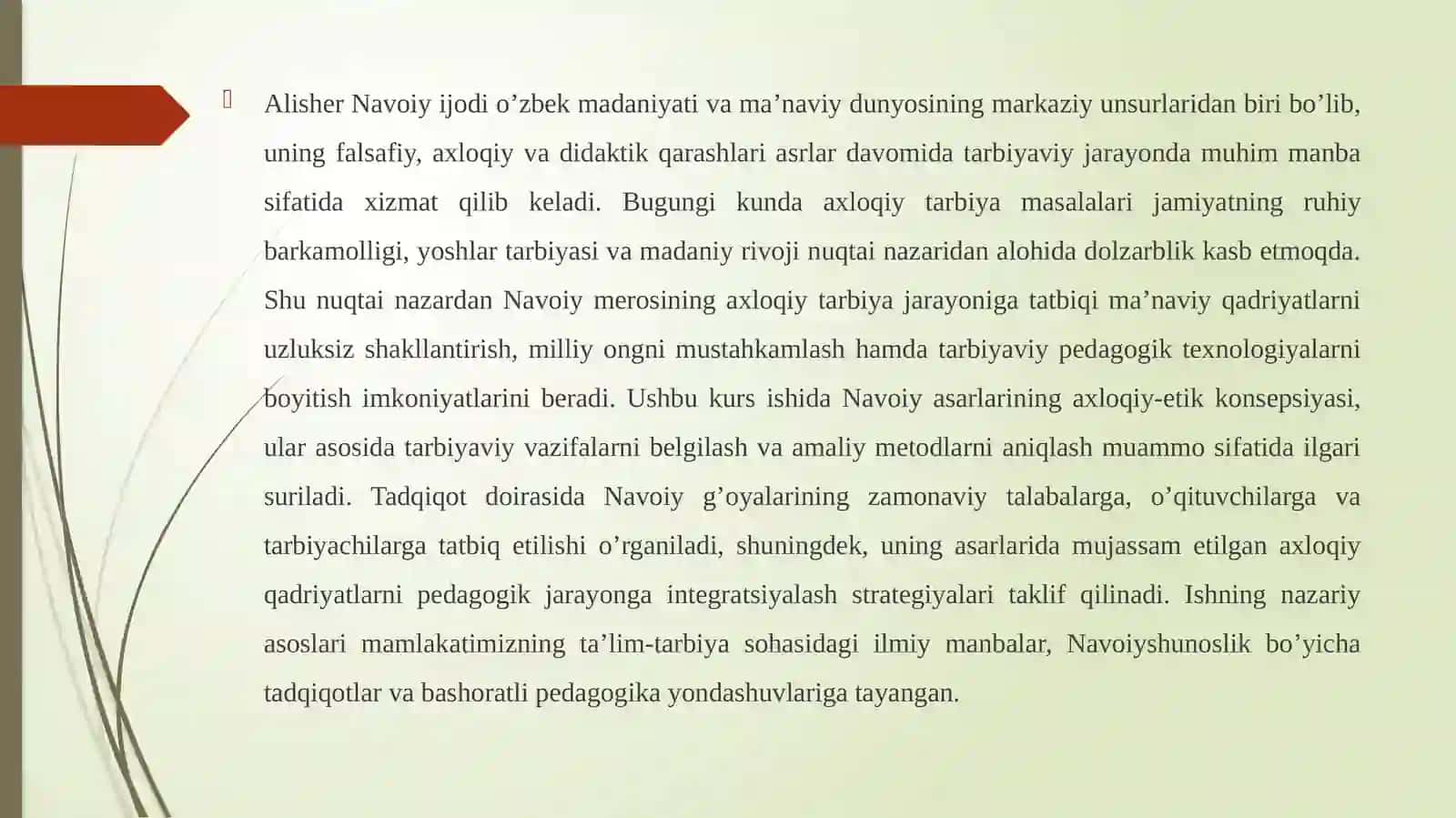 Axloqiy tarbiyada A. Navoiy merosidan foydalanish 2