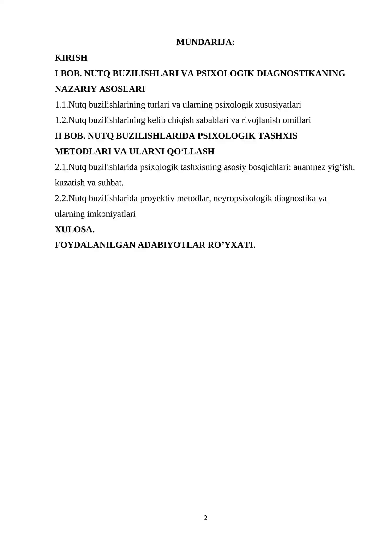 Nutq buzilishlarida psixologik tashxis metodlari 2