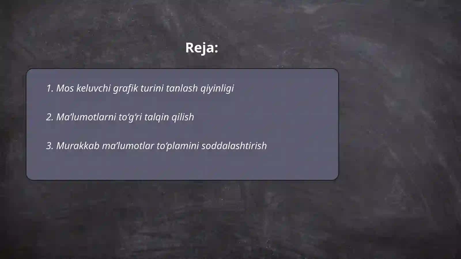 Malumotlarni vizualizatsiya qilishdagi qiyinchiliklar 2