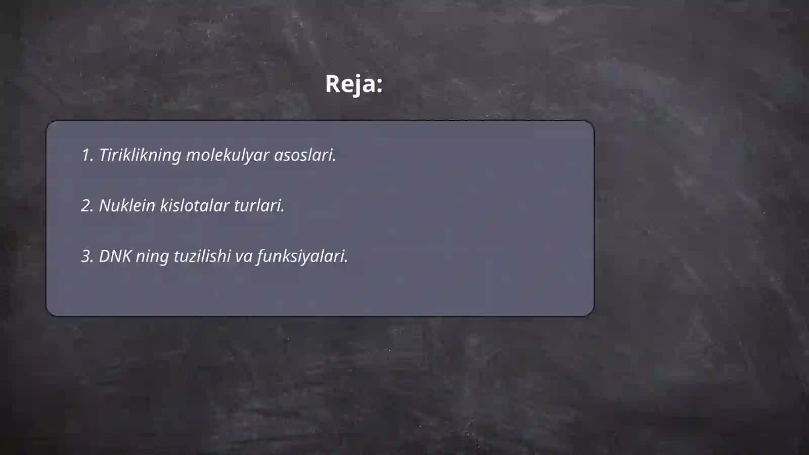Tiriklikning molekulyar asoslari 2