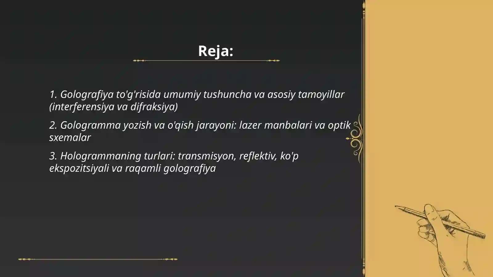 Golografiya togrisida tushuncha 2