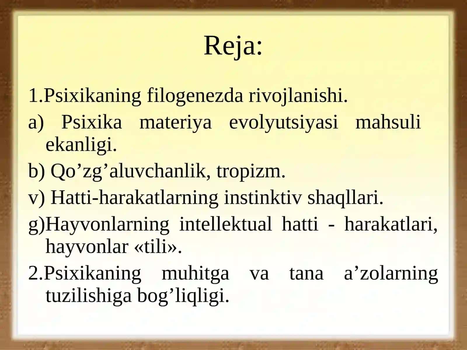 psixika rivojlanishi 2