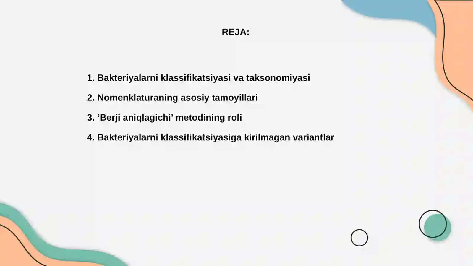 Bakteriyalarning klassifikatsiyasi 2