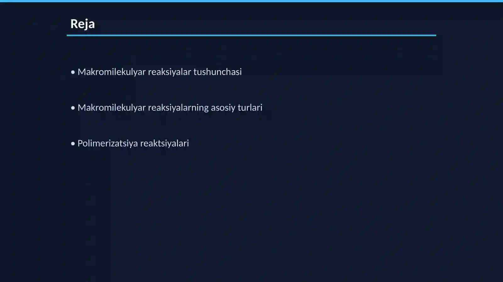 Makromilekulyar reaksiyalar va ularning turlari 2