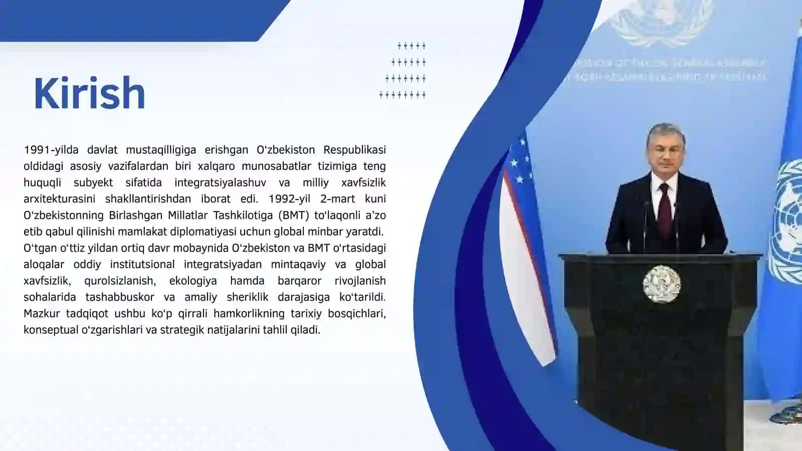 O‘zbekiston Respublikasi va Birlashgan Millatlar Tashkiloti Hamkorligi 2