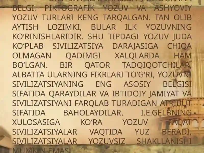 Okssivilizatsiyasining yozuv tizimi 2