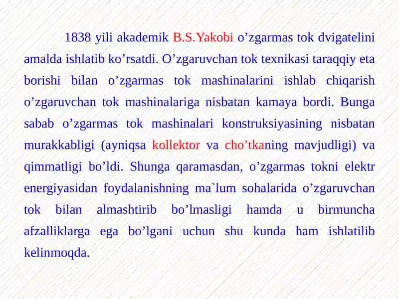 O‘ZGАRMАS TОK MАSHINАLАRI 2