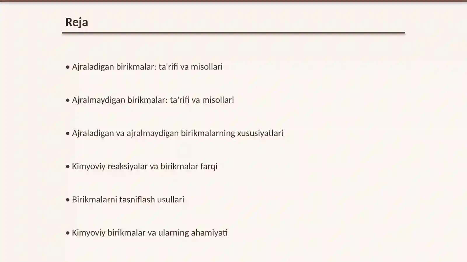 Ajraladigan va ajralmaydigan birikmalar farqi 2