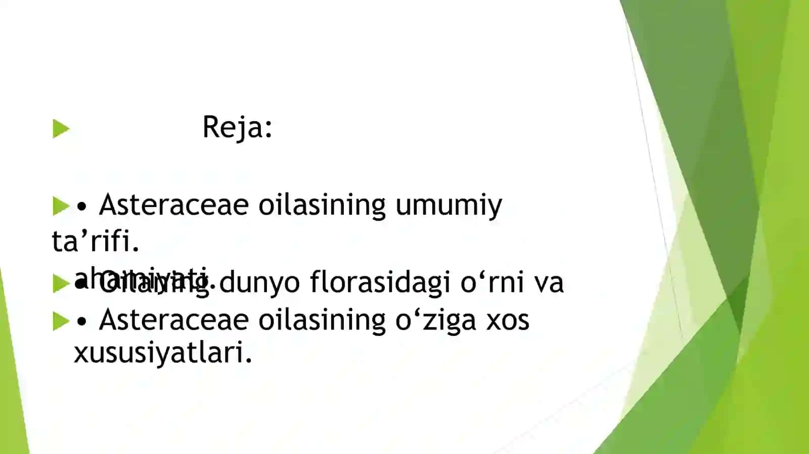 Qoqiotdoshlar (Asteraceae) turlar biologiyasi, ekologiyasi, arealivaxalgxojaligidagi ahamiyati 2