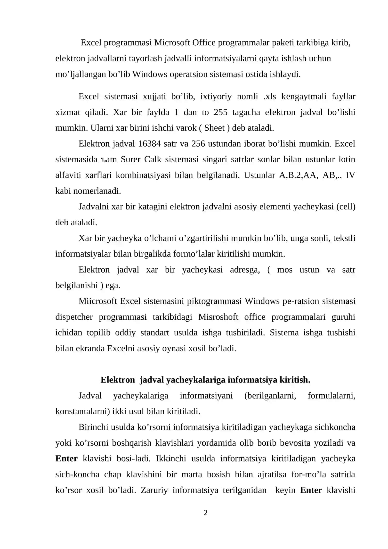 Excelda oylik va stipendiyalarni hisoblash 2