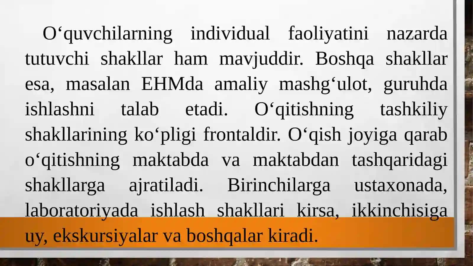 Zamonaviy o‘qitish shakllari va uslublari 2