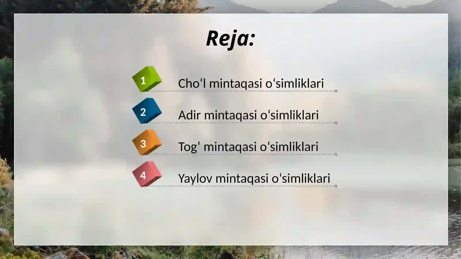 O‘simliklar va mintaqalar 2