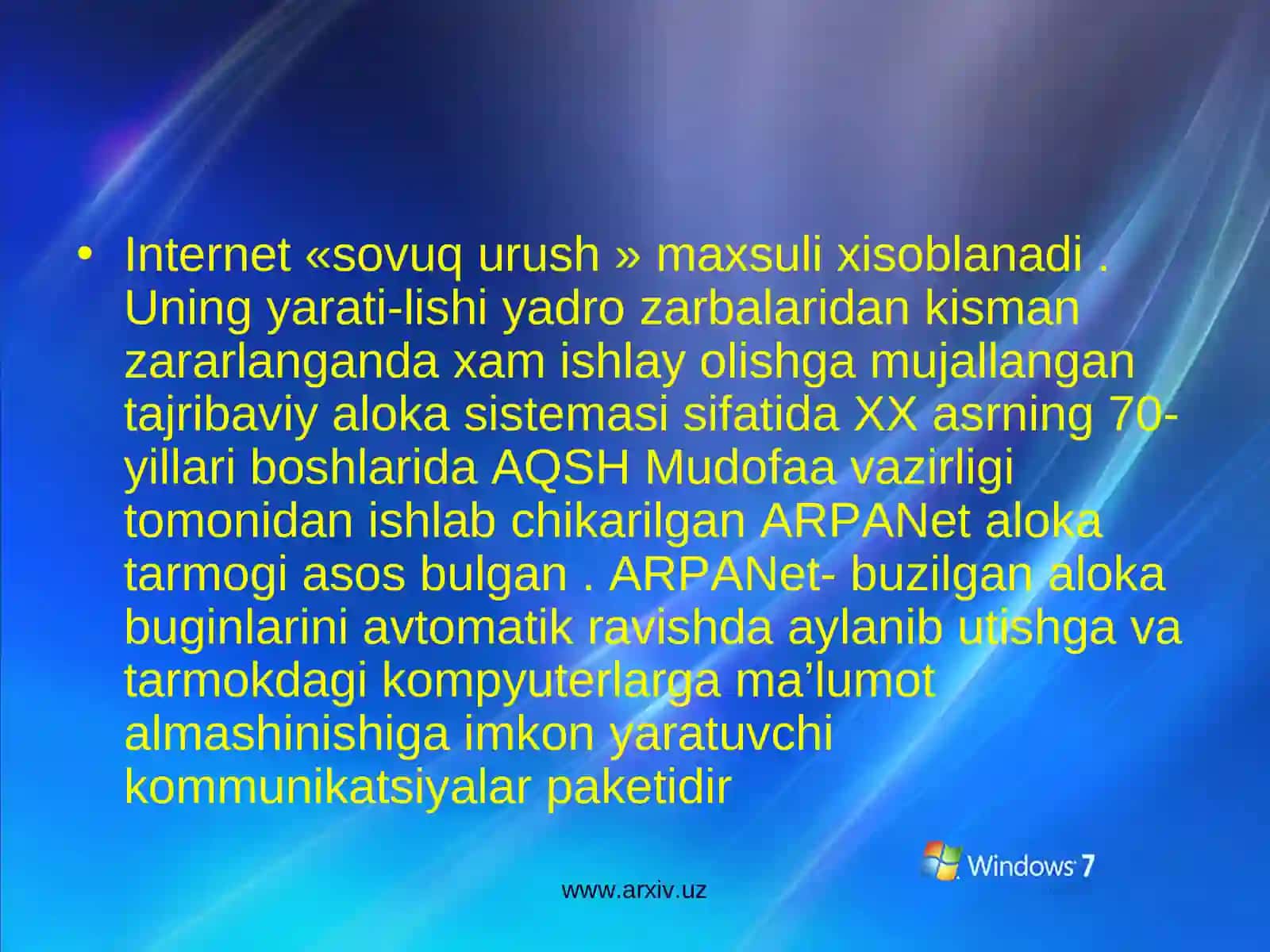 E-mail va Internetdan foydalanish 2