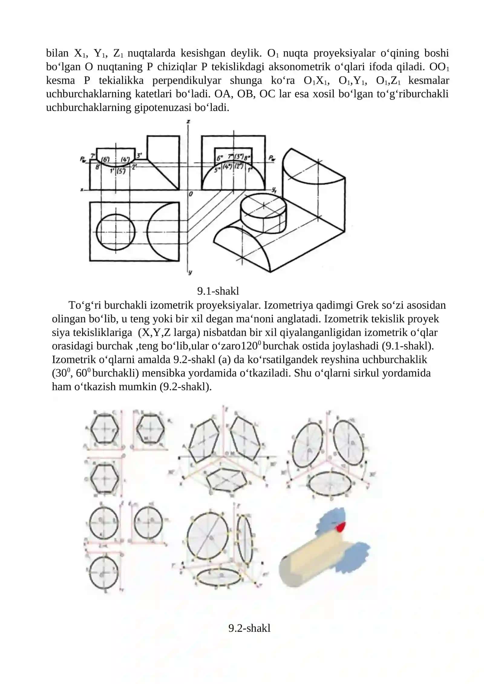 To’g’ri burchakli izometrik proyeksiyalarni aniqlash 2