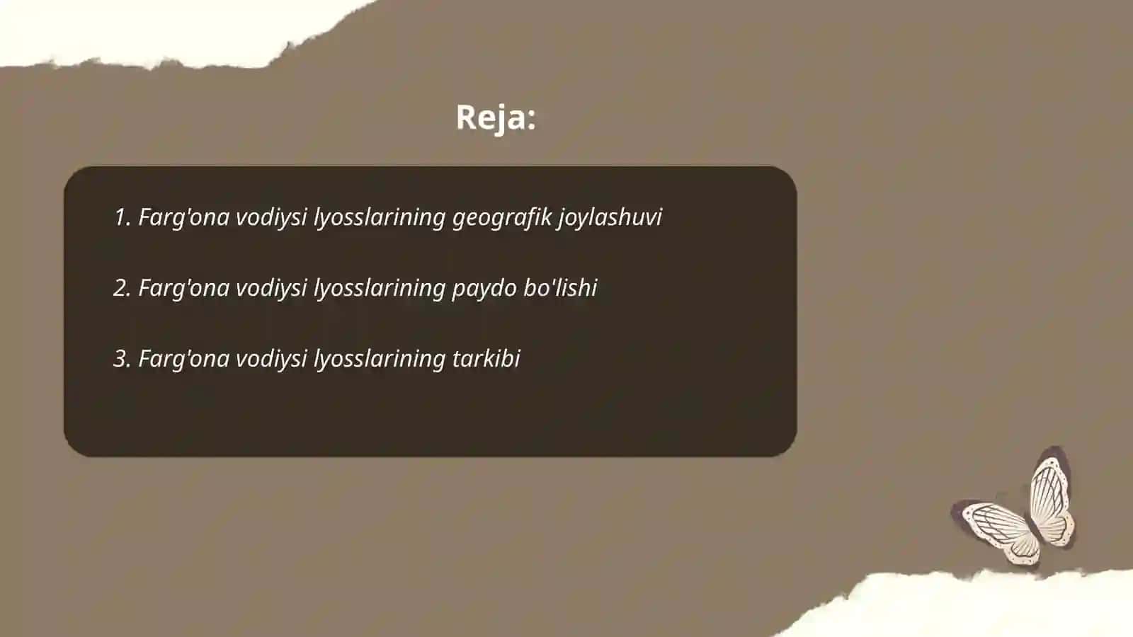 Farg'ona vodiy lyosslariga tavsif berish 2