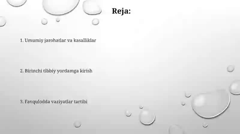 Umumiy jarohatlar va kasalliklar Qo'llanmadi 2