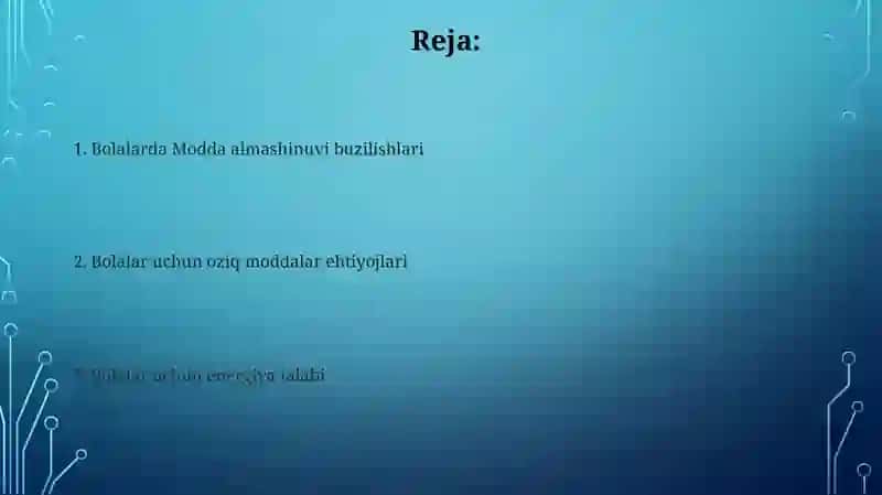 Bolalar organizmida modda va energiya almashinuvi 2
