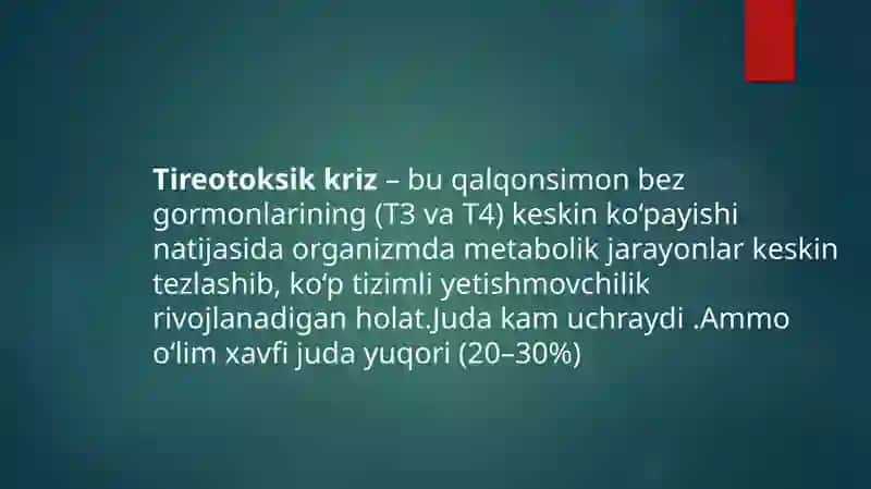 Tireotoksik kriz. 2