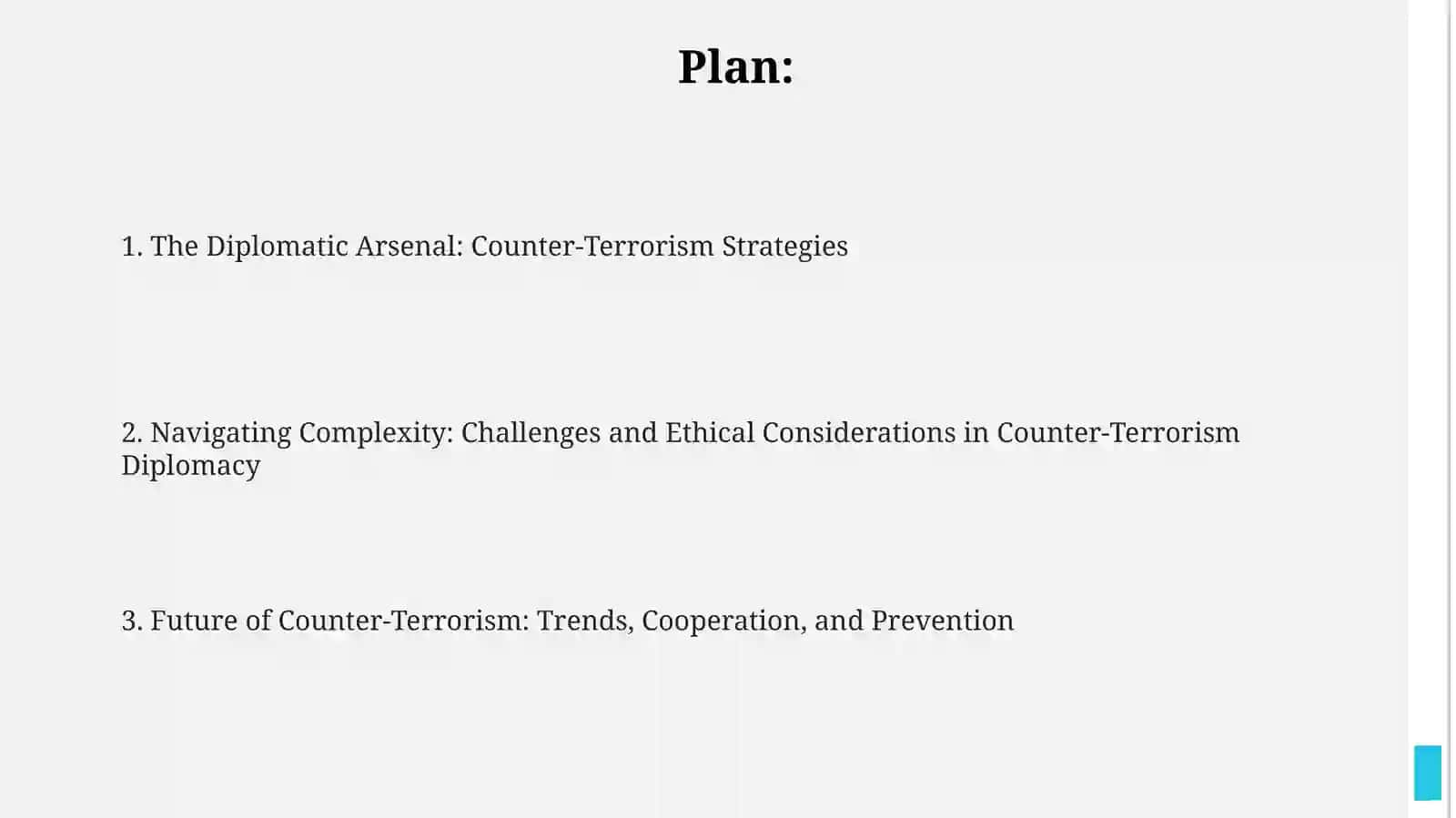 The Diplomatic Arsenal: Counter-Terrorism Strategies 2