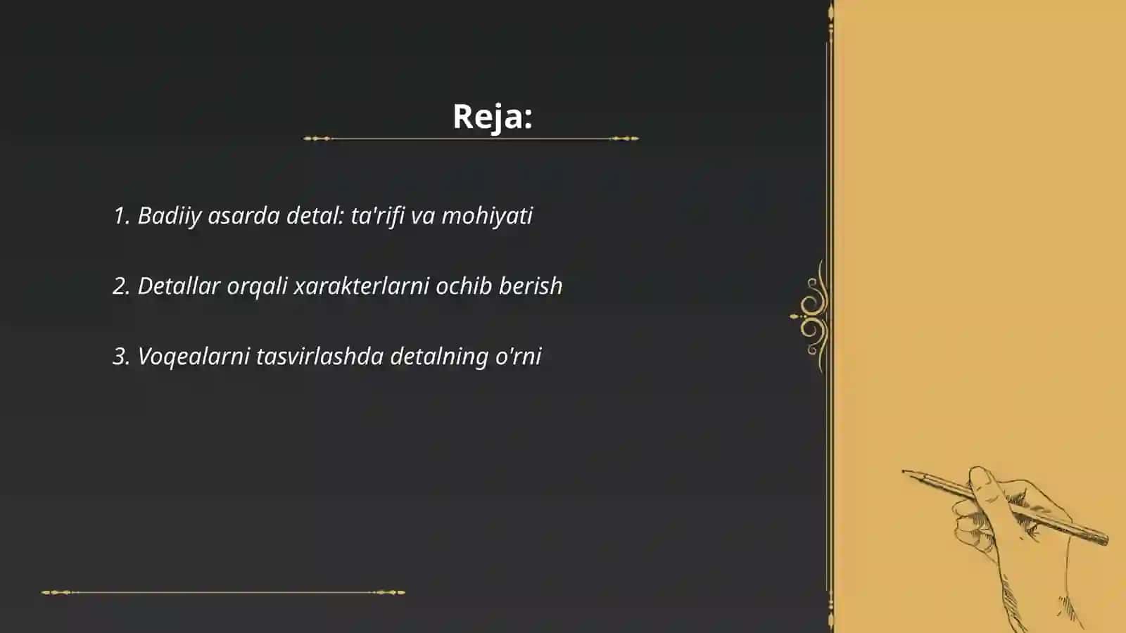 Badiiy asarda detal 2