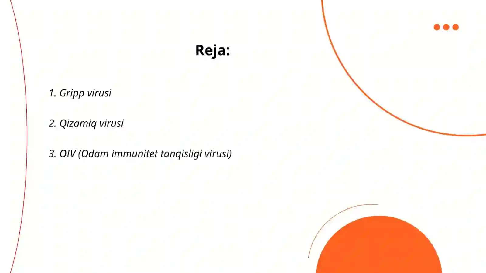 RNK va DNK saqlovchi viruslar keltirib chqaruvchi yuqumli kasallik qo'zg'atuvchilar 2