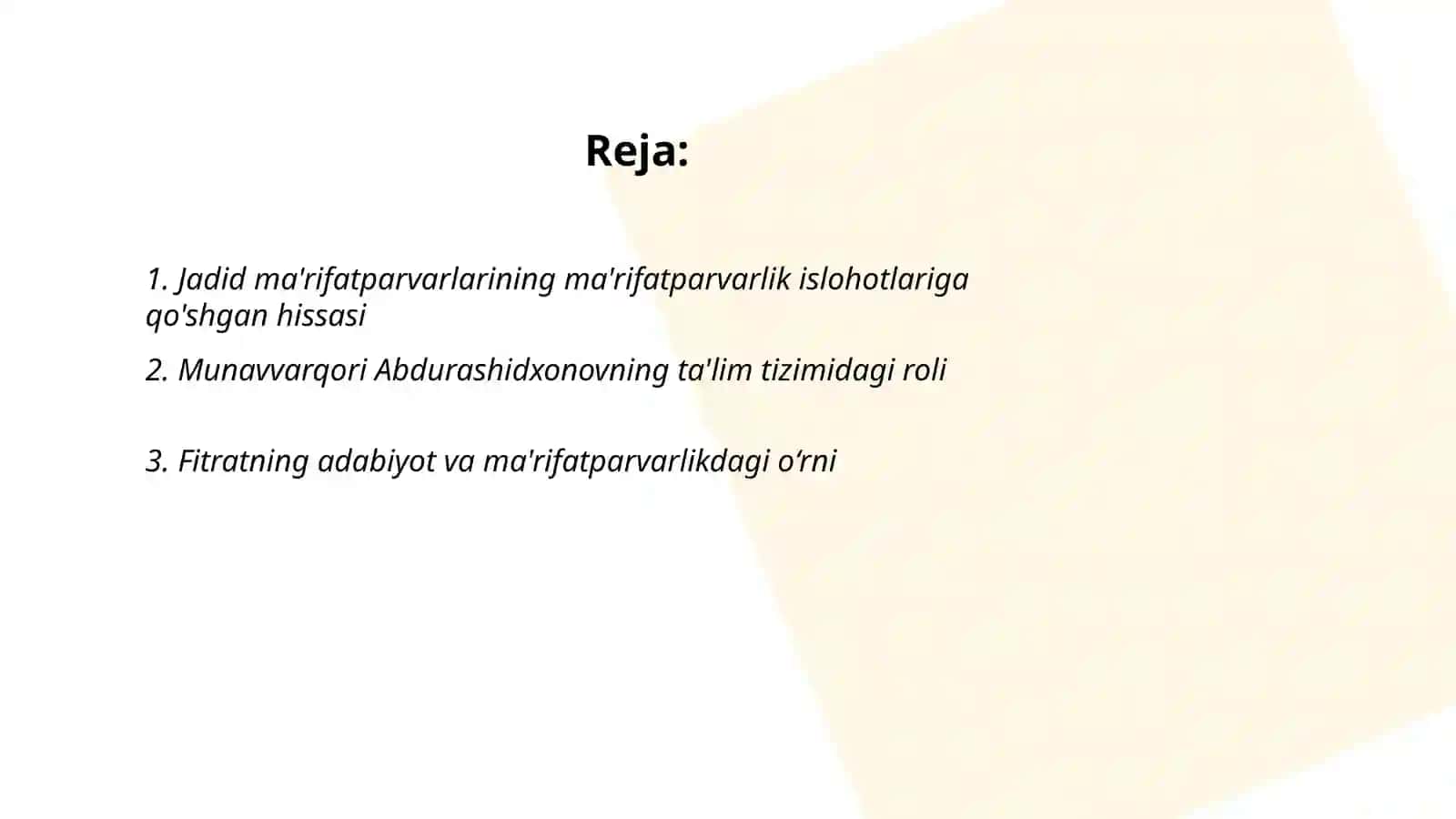 Jadid ma'rifatparvarlarining o‘lka ijtimoiy-ma'naviy hayotida tutgan o‘rni 2