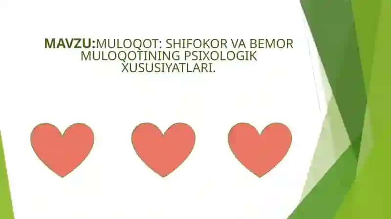 SHIFOKOR VA BEMOR MULOQOTINING PSIXOLOGIK XUSUSIYATLARI 2