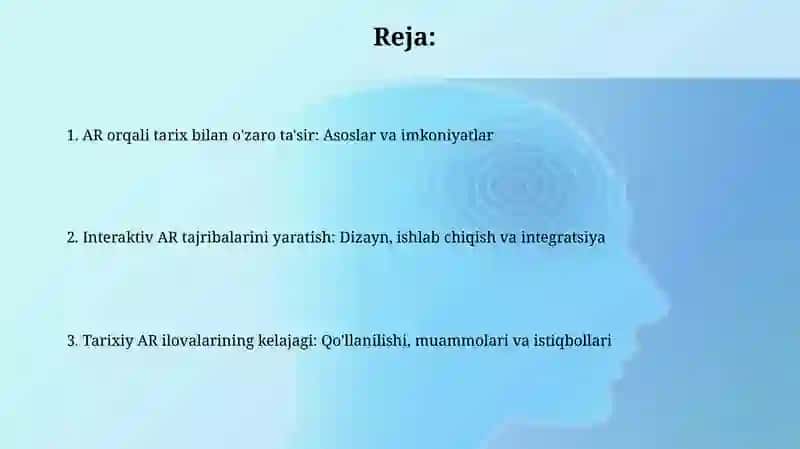 AR texnologiyalari yordamida interaktiv texnologiyalari va tarixiy tajriba yaratish 2
