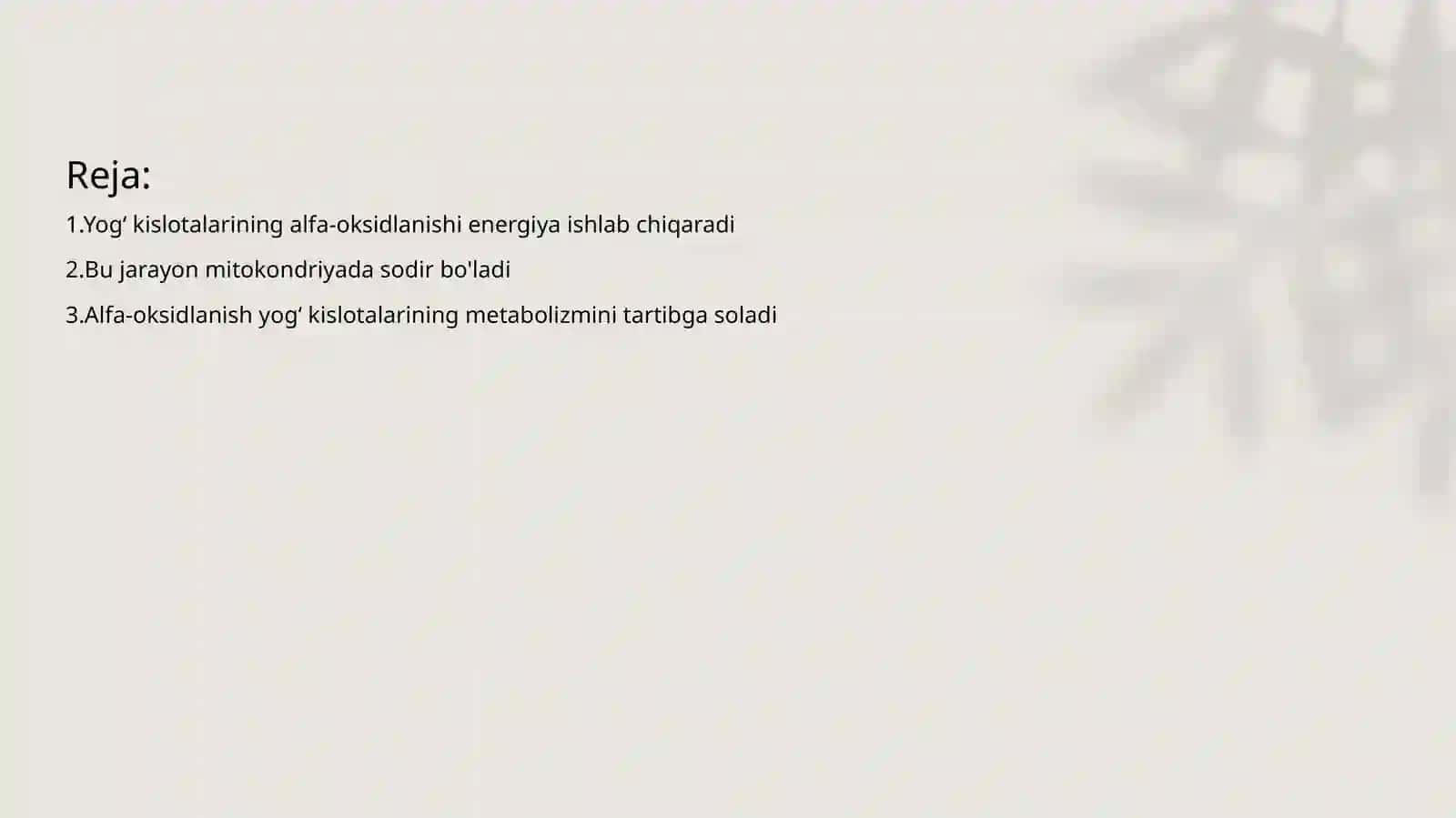 Yogʻ kislotalarini alfa-oksidlanishi, ahamiyati, buzilishlari 2