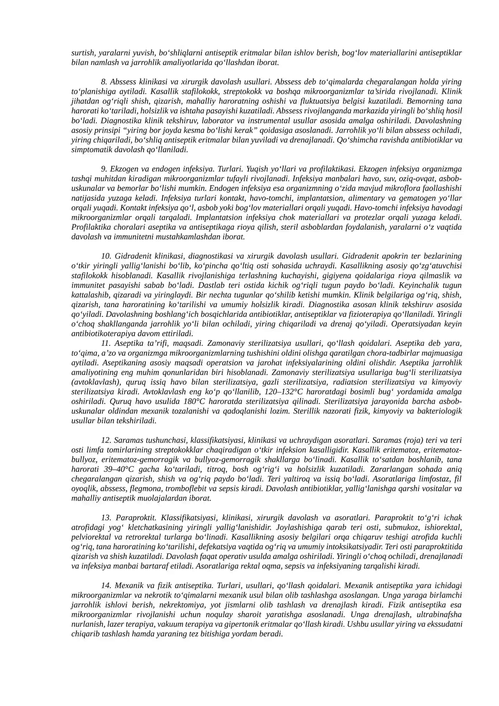 Xirurgik bo‘lim tuzilishi (strukturasi) 2