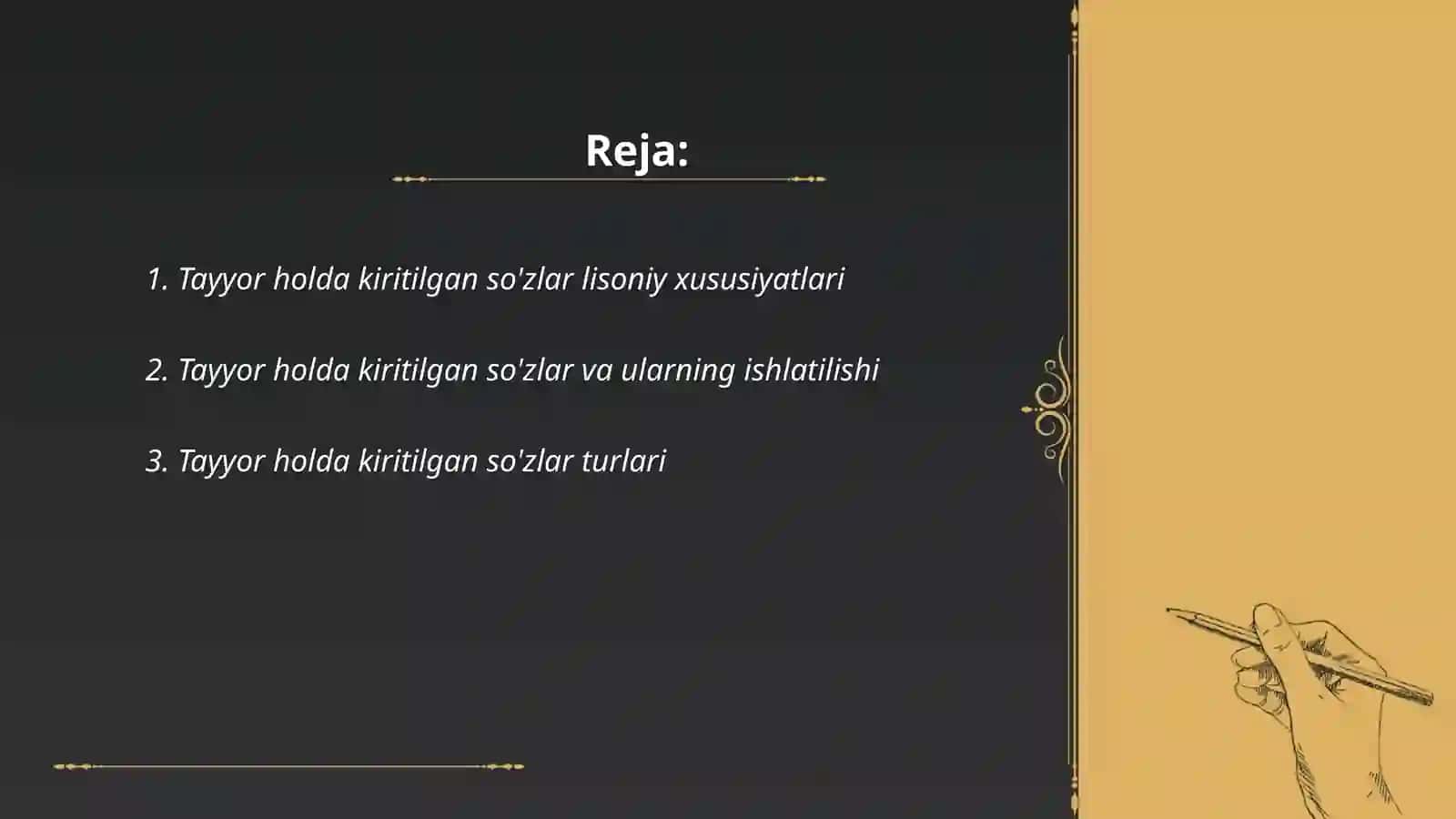 Tayyor holda kiritilgan sozlar 2