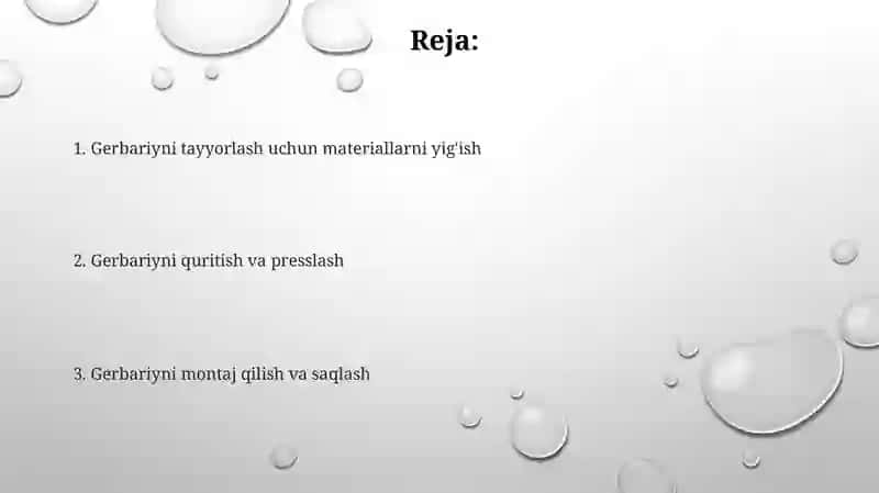 Gerbariy tayyorlash va tayyorlash usullari 2