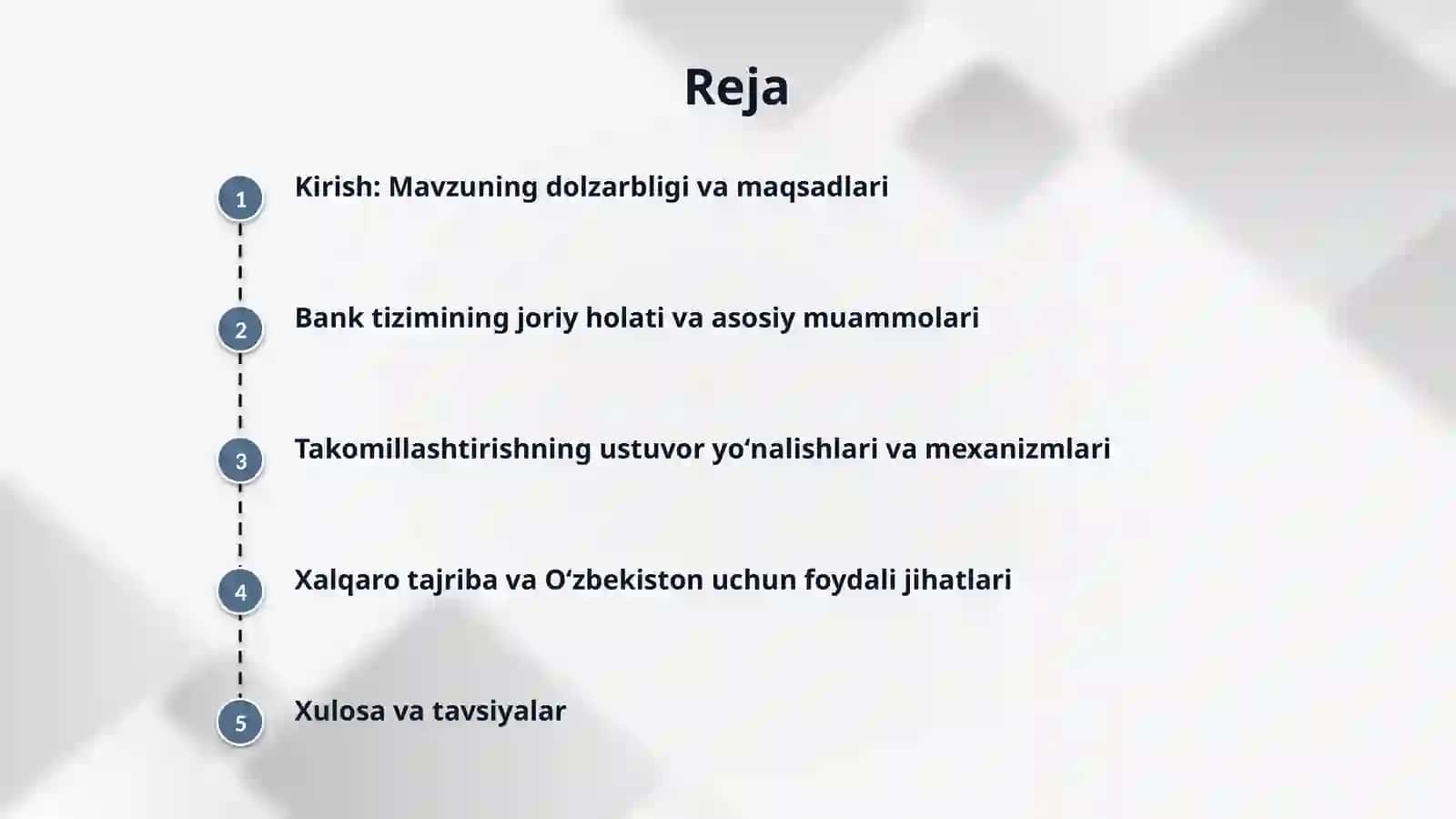 O’zbekistonda bank tizimini takomillashtirish yo’llari 2