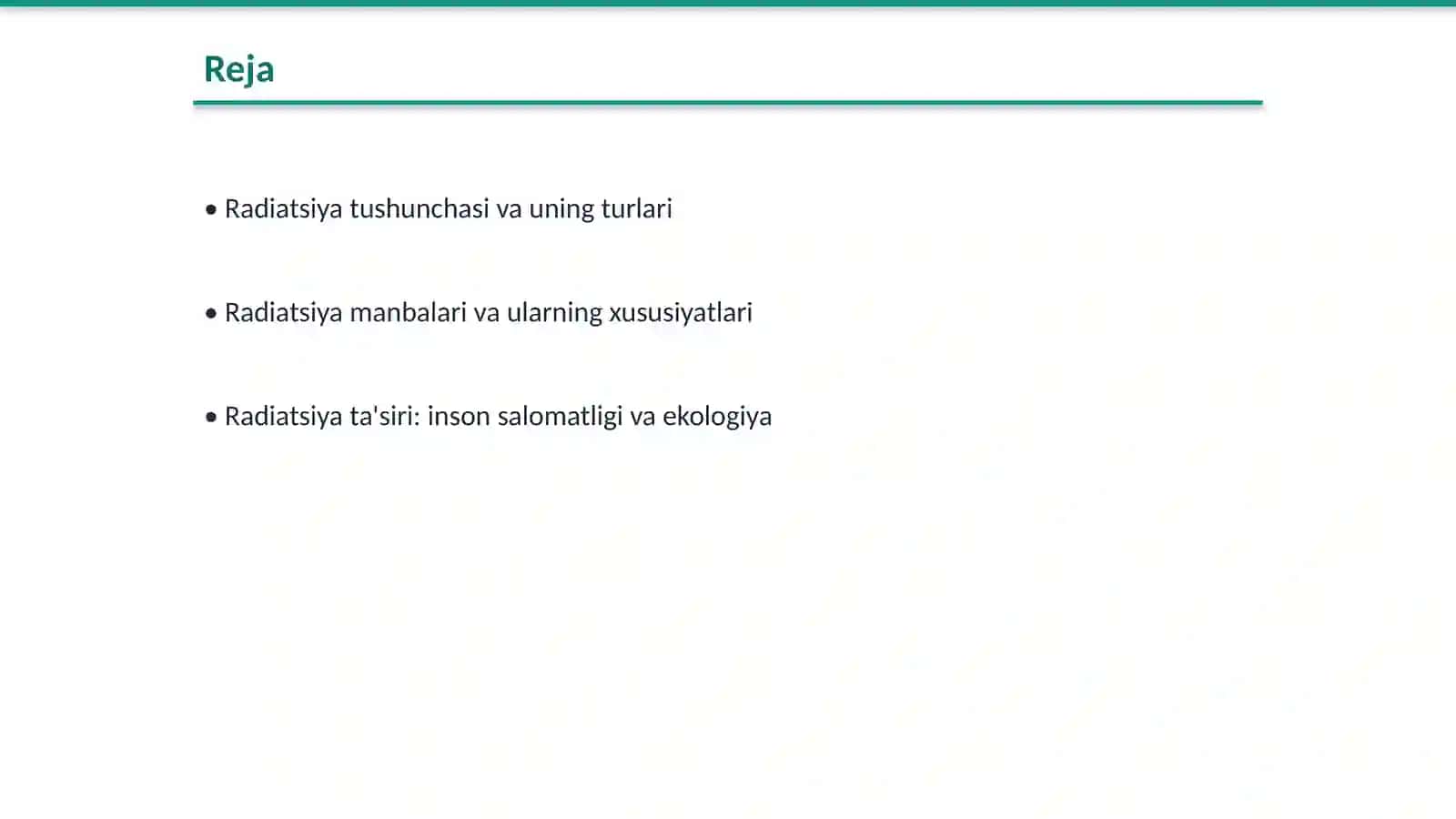 Radiatsiya va uni nazorat qilish: Axborot xavfsizligi nuqtai nazaridan 2